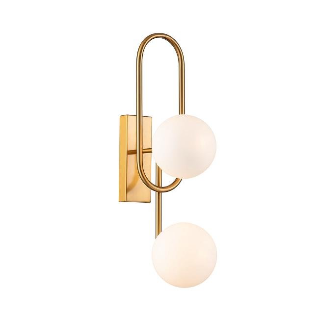 V000151 Настенное бра Indigo Opaco 11015/2W Brass V000151