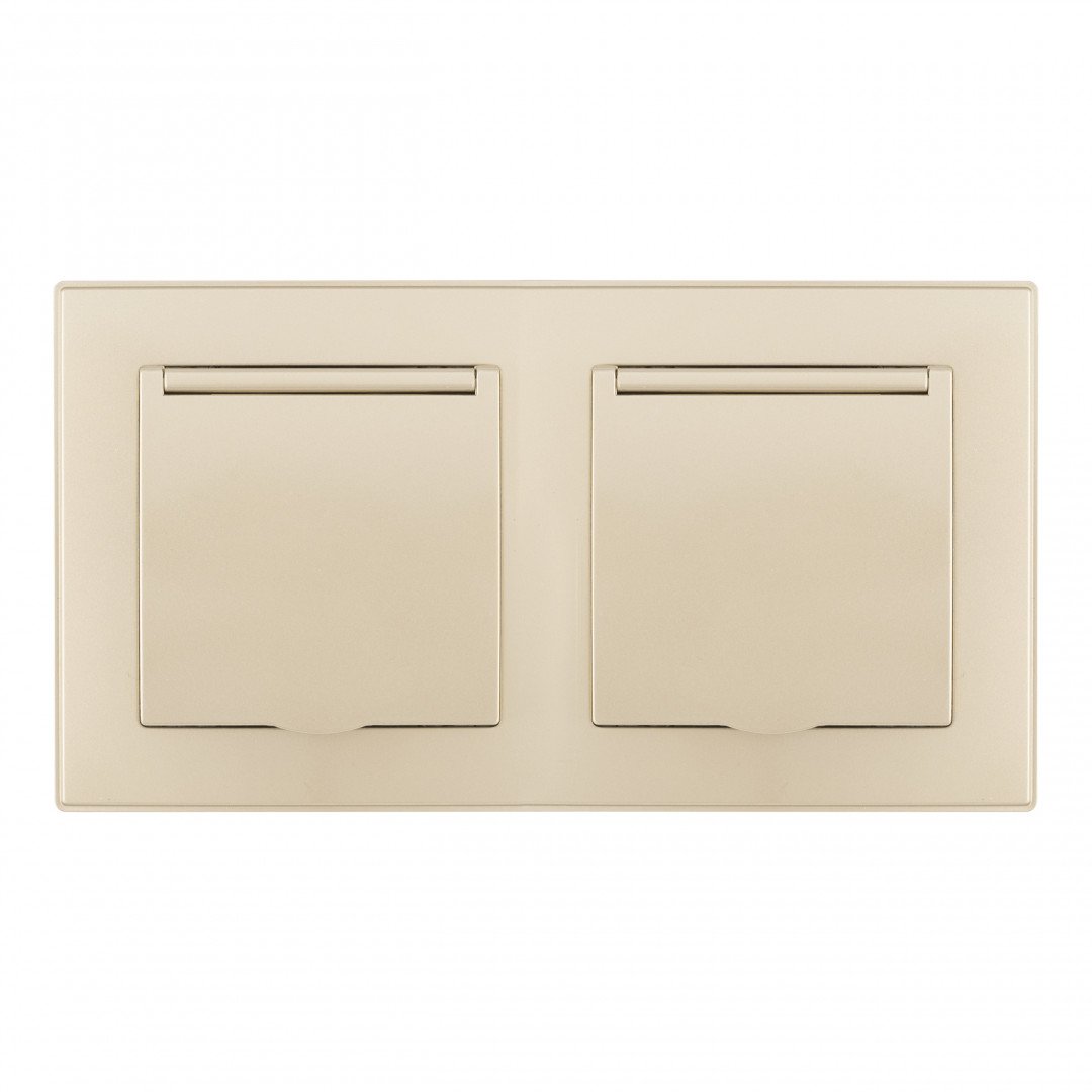 SET06-2-41-1x2 shampan Розетка Arte Milano Set06-2 SET06-2-41-1x2 shampan