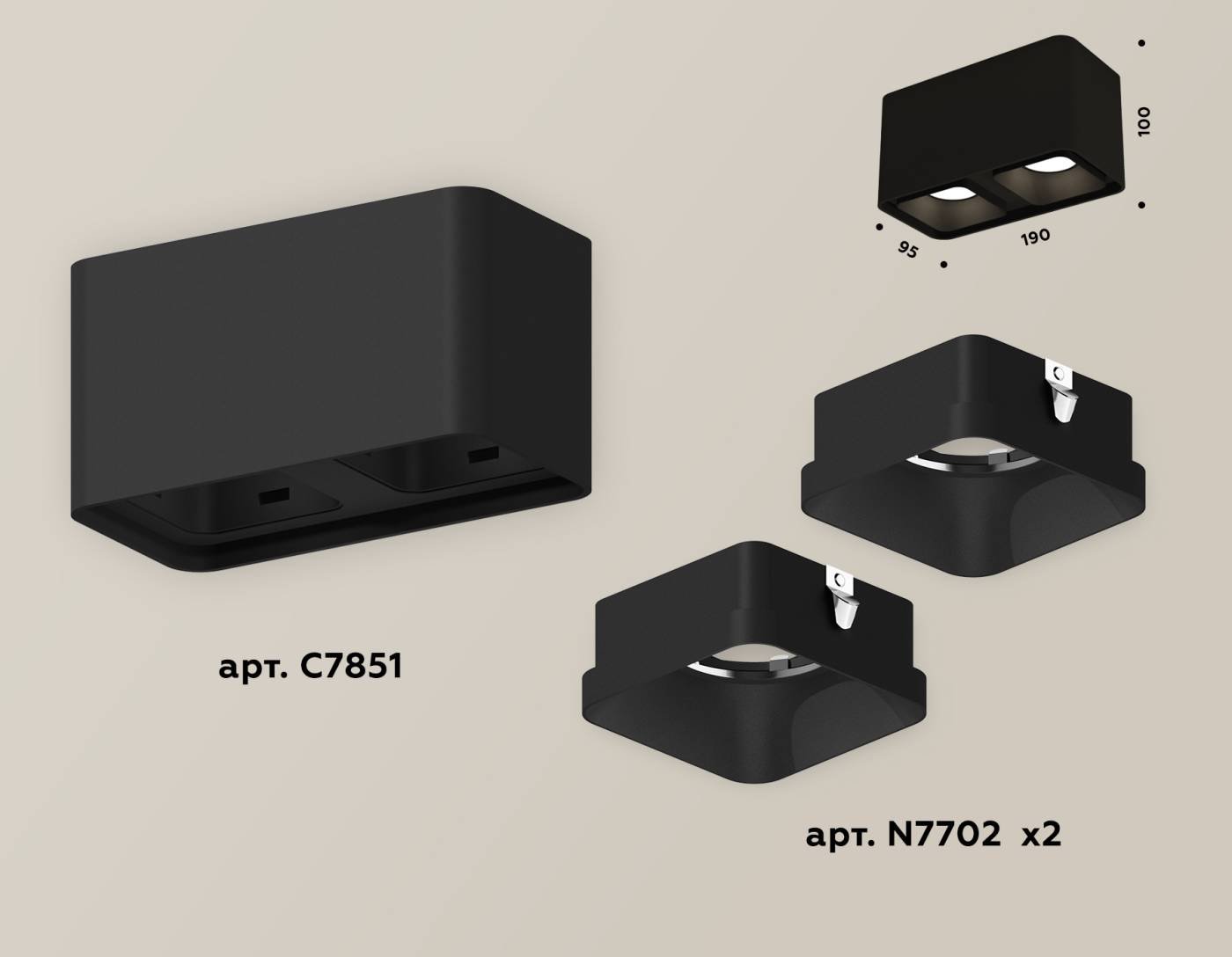 XS7851002 Накладной светильник Ambrella Techno XS7851002