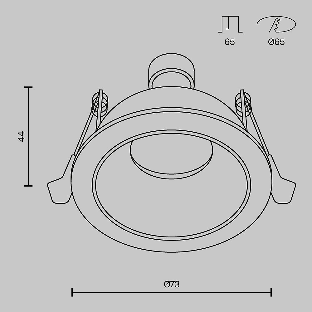 DL126-GU10-WB Встраиваемый светильник Maytoni Share DL126-GU10-WB