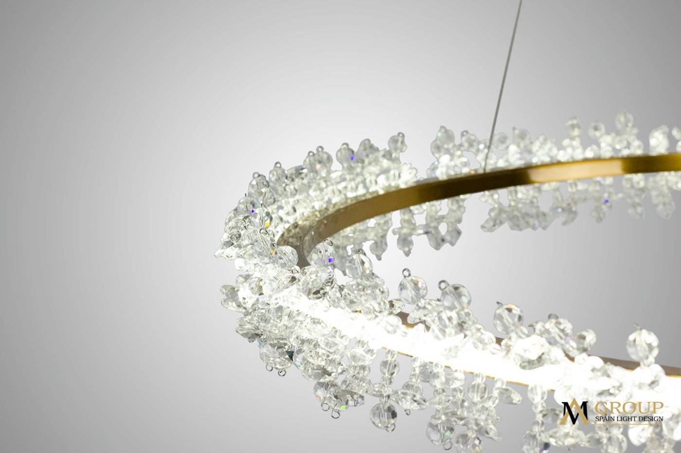 Подвесная люстра AM Group AM455 L800 POLISHED GOLD