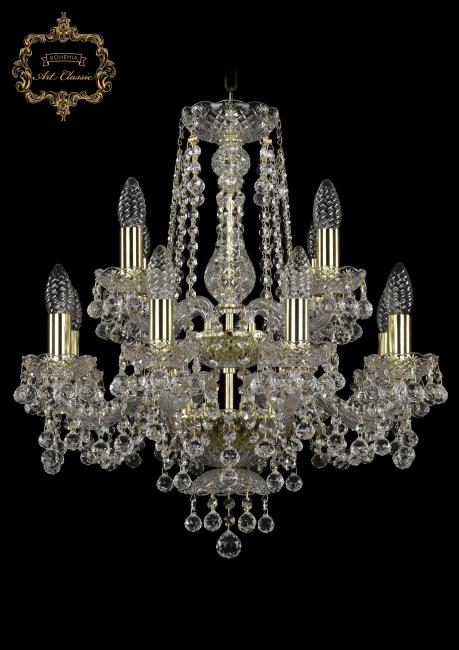 Подвесная хрустальная люстра 11.26 Art Classic 11.26.8+4.165.2d.Gd.B