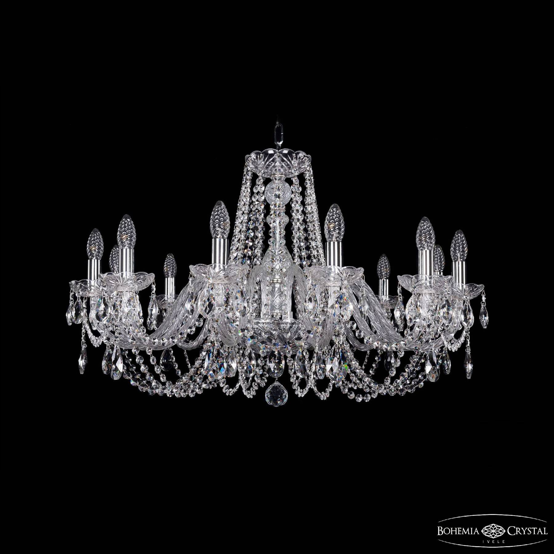 1402/12/300 Ni Подвесная хрустальная люстра 1402 Bohemia 1402/12/300 Ni