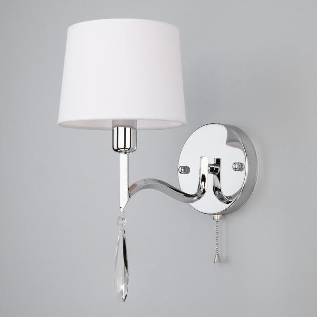 10093/1 хром/прозрачный хрусталь Strotskis Настенное бра Eurosvet Madera 10093/1 хром/прозрачный хрусталь Strotskis