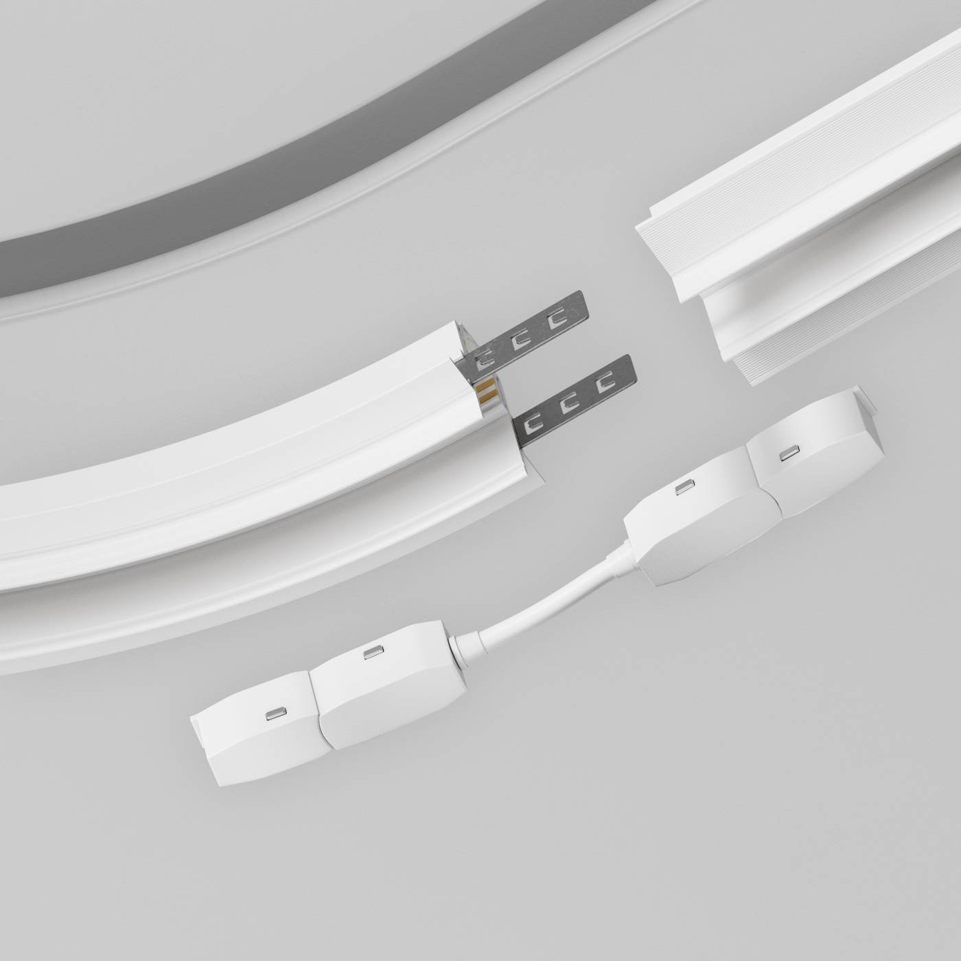 Коннектор для шинопровода Maytoni Exility TRA034CS-W