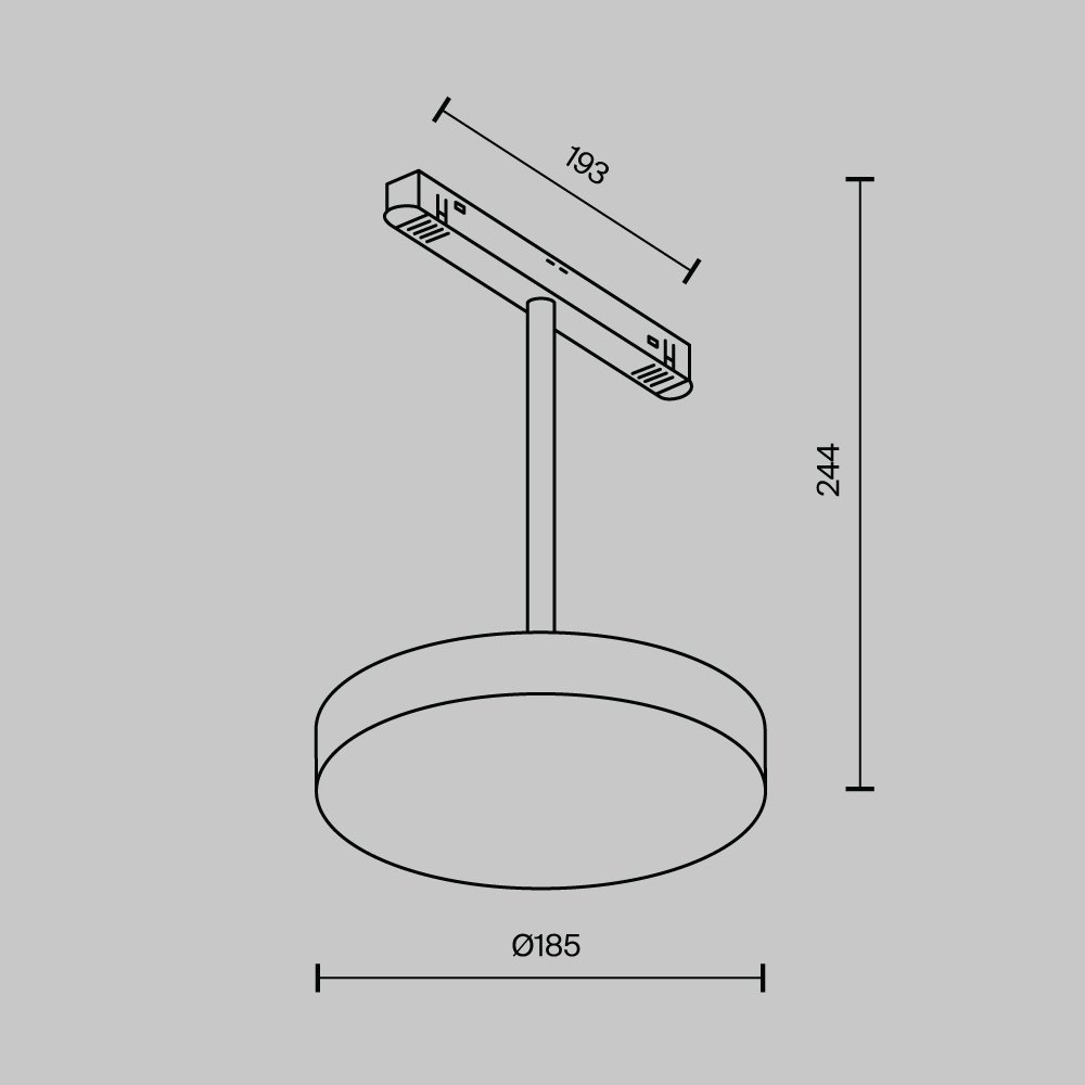 Трековый светильник Maytoni Plato Exility TR131-4-15W-DS-B