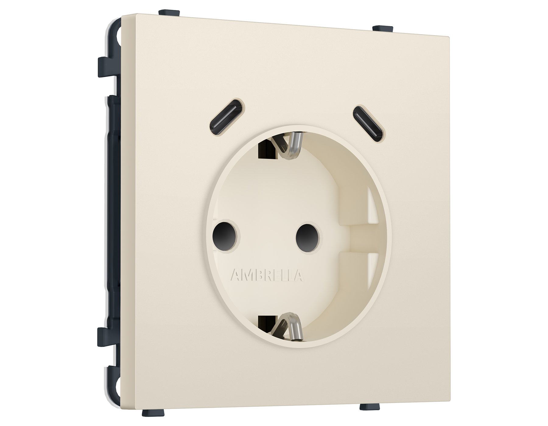 MS330510 MS330510 Комплект механизма электрической розетки SIGMA Бежевый матовый 2USB С+C 20W (быст. зар.) с/з с/ш 16A-250V QUANT PRO (SP3305, PR165)