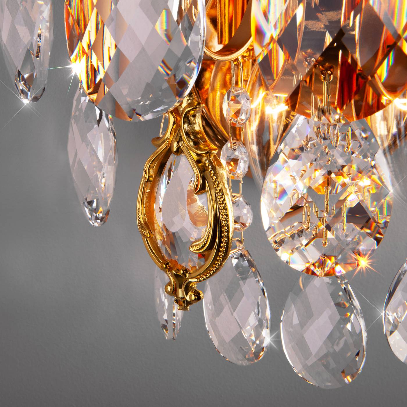 Настенное бра Eurosvet Crystal 10081/2 золото/прозрачный хрусталь Strotskis