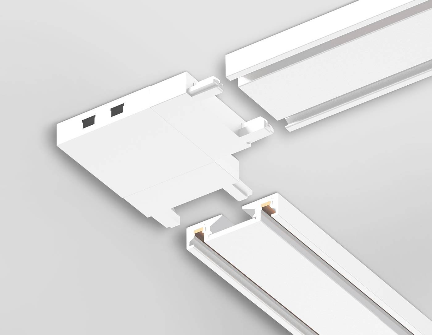 Коннектор угловой для накладного шинопровода Magnetic Ultra Slim Ambrella Track System GV1113