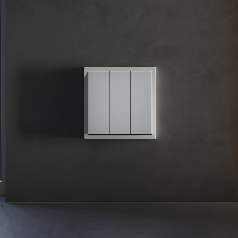 Клавиши для выключателя/переключателя трехклавишного, S70 (серый)