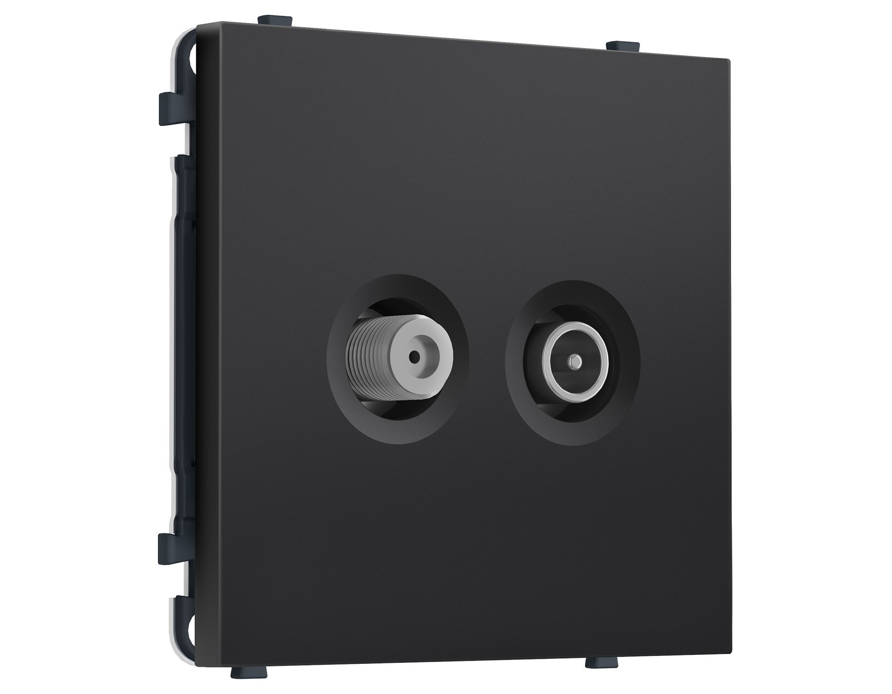 MS813310 MS813310 Комплект механизма розетки TV оконечной + SAT SIGMA Черный матовый 5-862MHz 3.5dB/950-2150MHz 3.8dB QUANT PRO (SP8133, PR217)