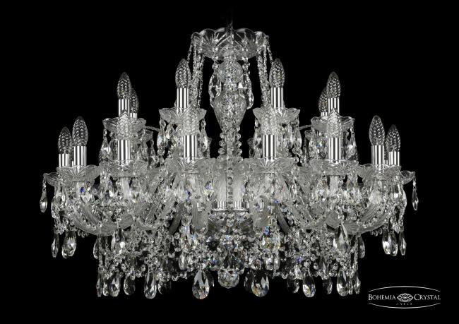 Подвесная хрустальная люстра 1411 Bohemia 1411/16+8/300 Ni