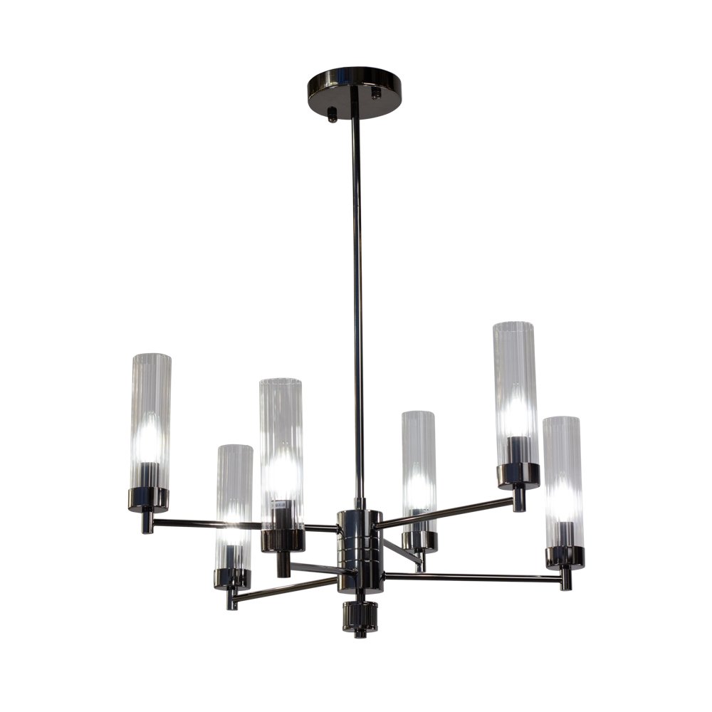 INDIGO SP6 PEARL BLACK Люстра на штанге AM Group INDIGO SP6 PEARL BLACK