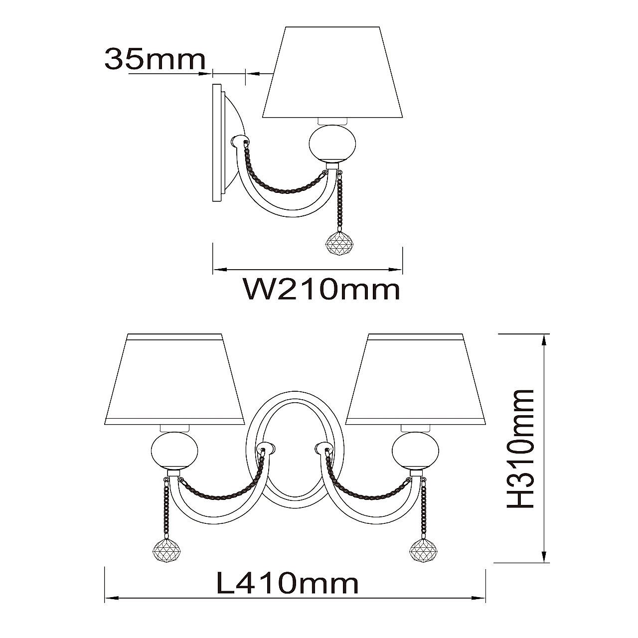 684021302 Настенное бра MW Light Федерика 684021302