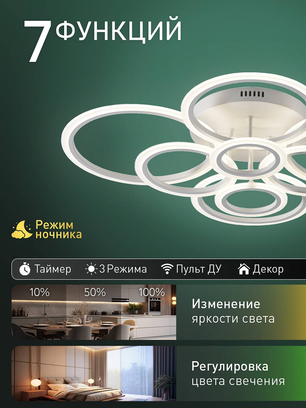 LED LAMPS 81471 Потолочная люстра Natali Kovaltseva Home LED LAMPS 81471