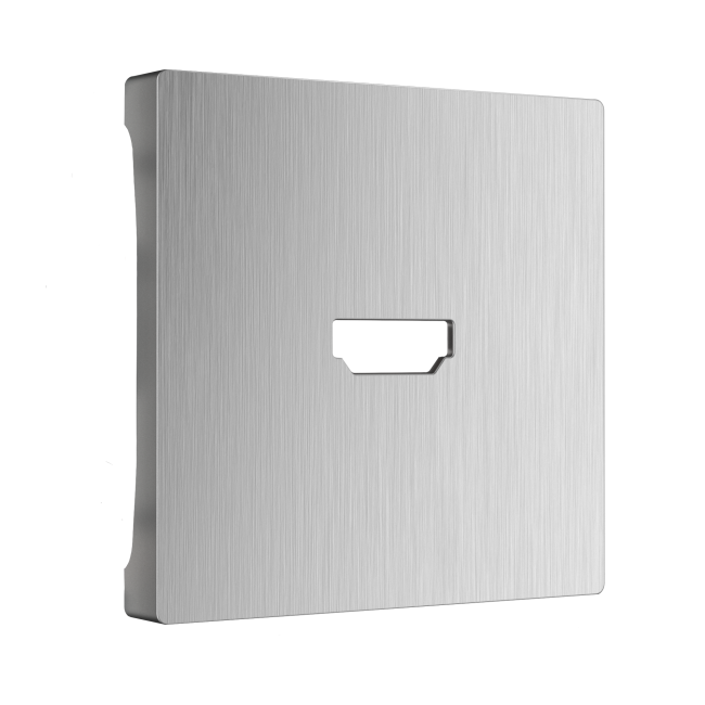 Накладка на механизм Werkel WL09-HDMI-CP/ Накладка для розетки HDMI (серебряный рифленый)