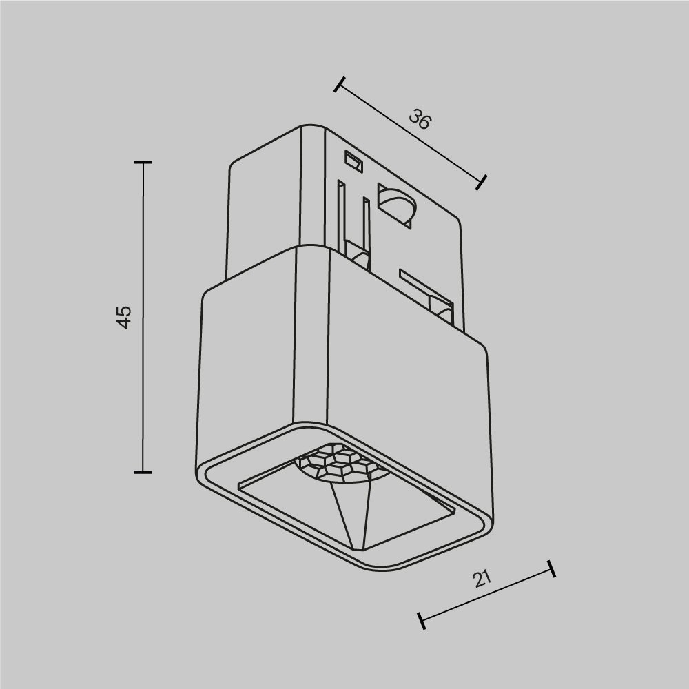 Трековый светильник Maytoni Points S Exility TR100-2-2W4K-S-W
