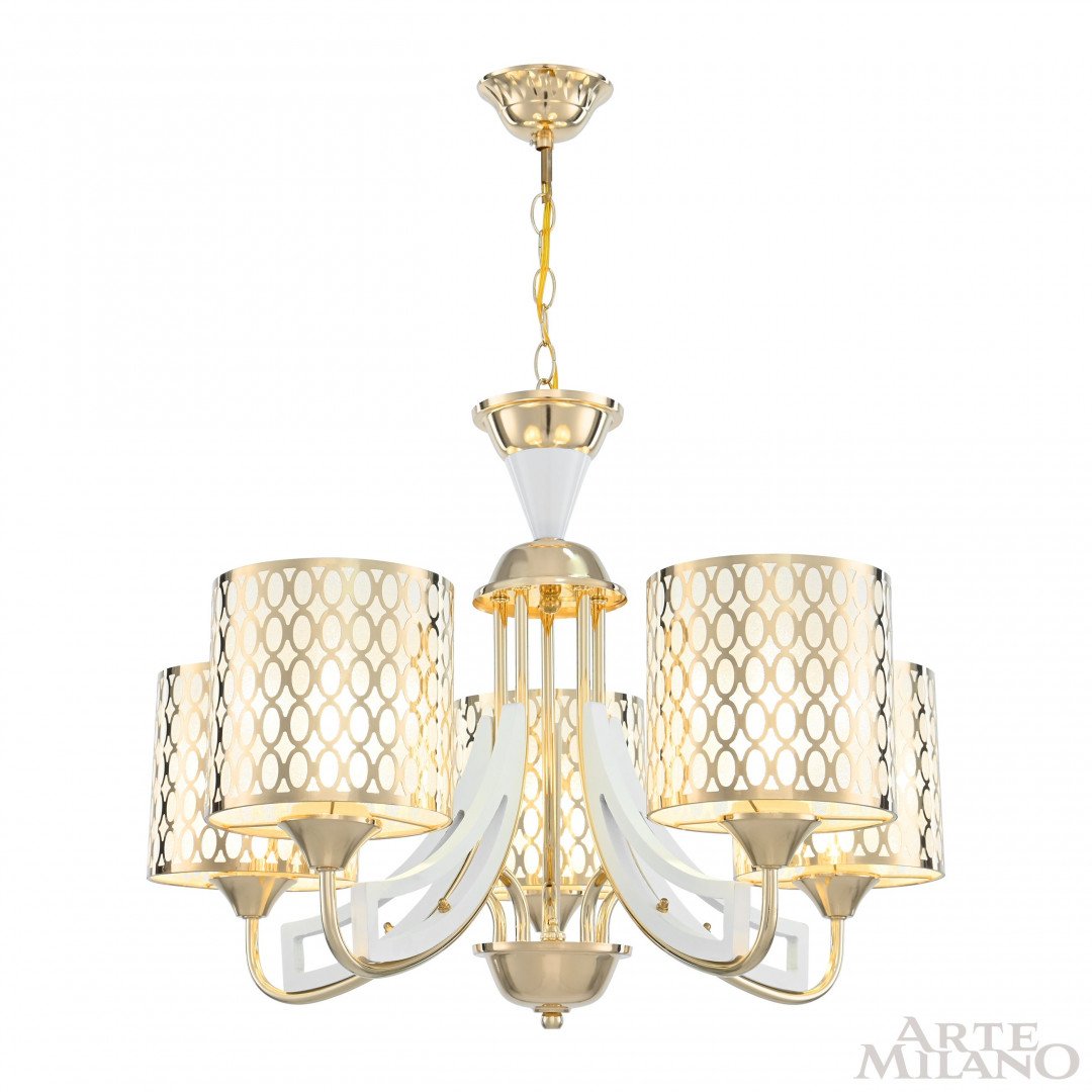 303387/5 Wh/Gd Подвесная люстра Arte Milano Florentia-3387 303387/5 Wh/Gd