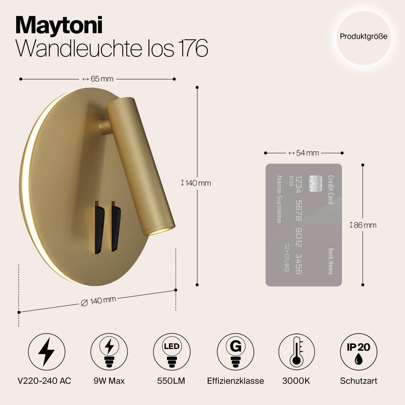 C176-WL-01-6W-MG Настенное бра Maytoni Ios 176 C176-WL-01-6W-MG