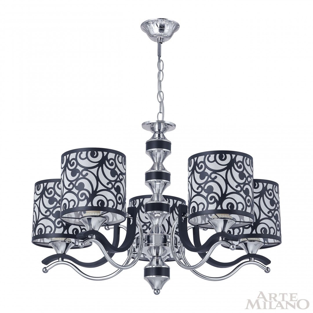 Подвесная люстра Arte Milano Florentia-4957 304957/5 Bk/Ni
