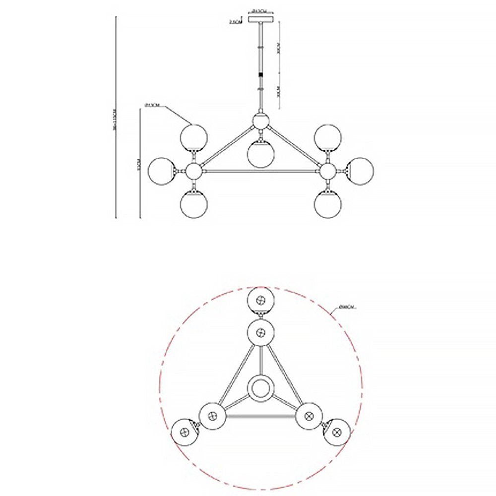 Люстра на штанге Arte Lamp Bolla A1664SP-10BK