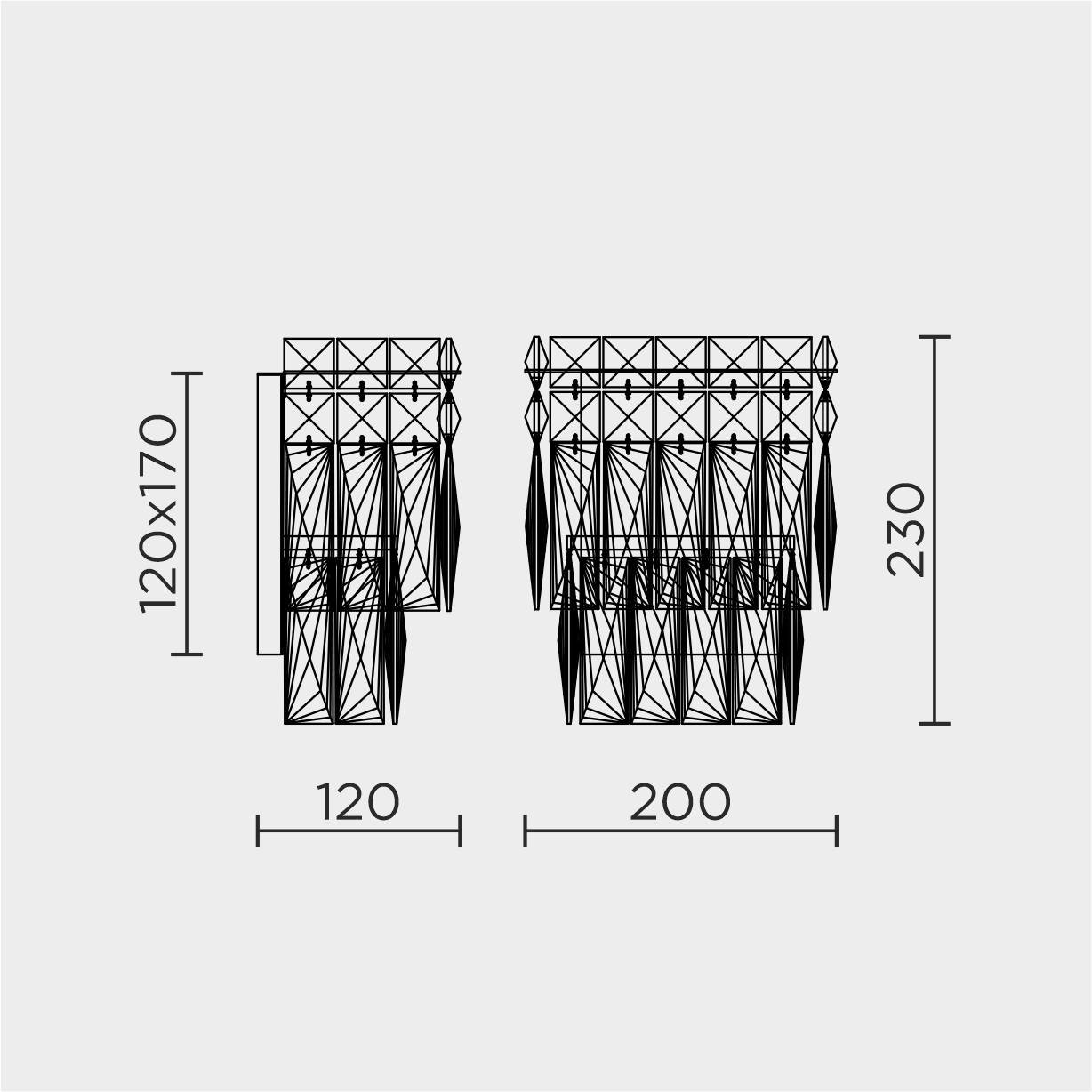 ML.7084.230 CR Бра настенное ML Modelux ML.7084.230 CR