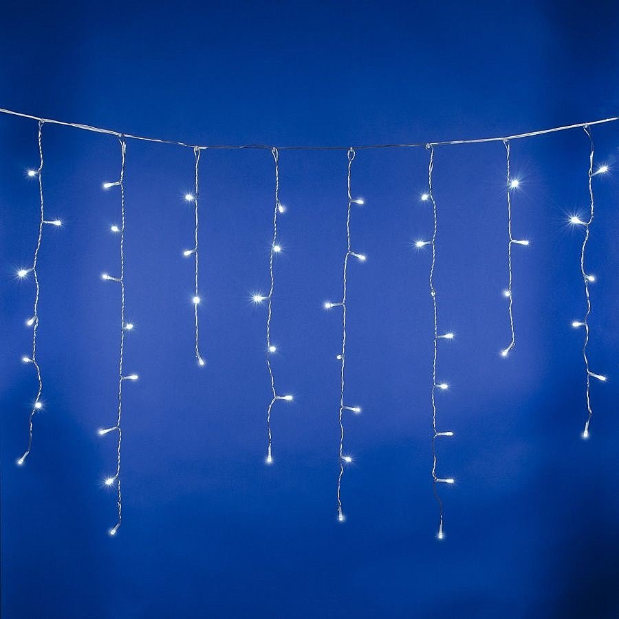 Бахрома светодиодная с эффектом мерцания, 2м Uniel ULD-B2007-100/TTK WHITE IP44