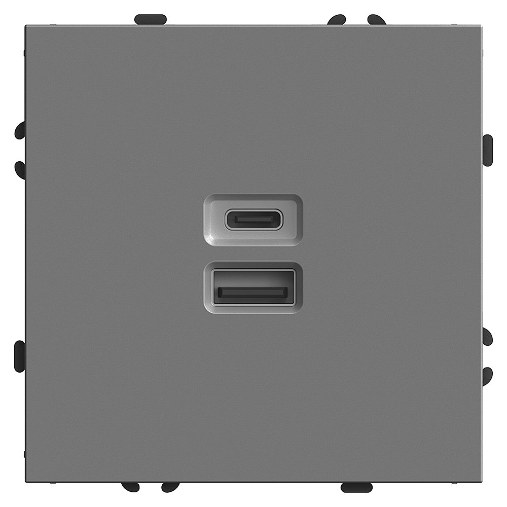 49957 Розетка 2-местная USB + Type C (механизм) Stekker Эмили 49957