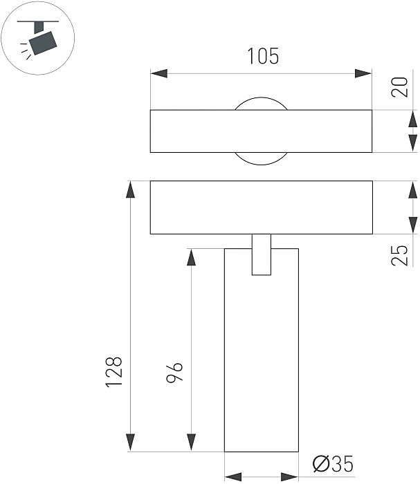 Трековый светильник Arlight Mag-25 053796