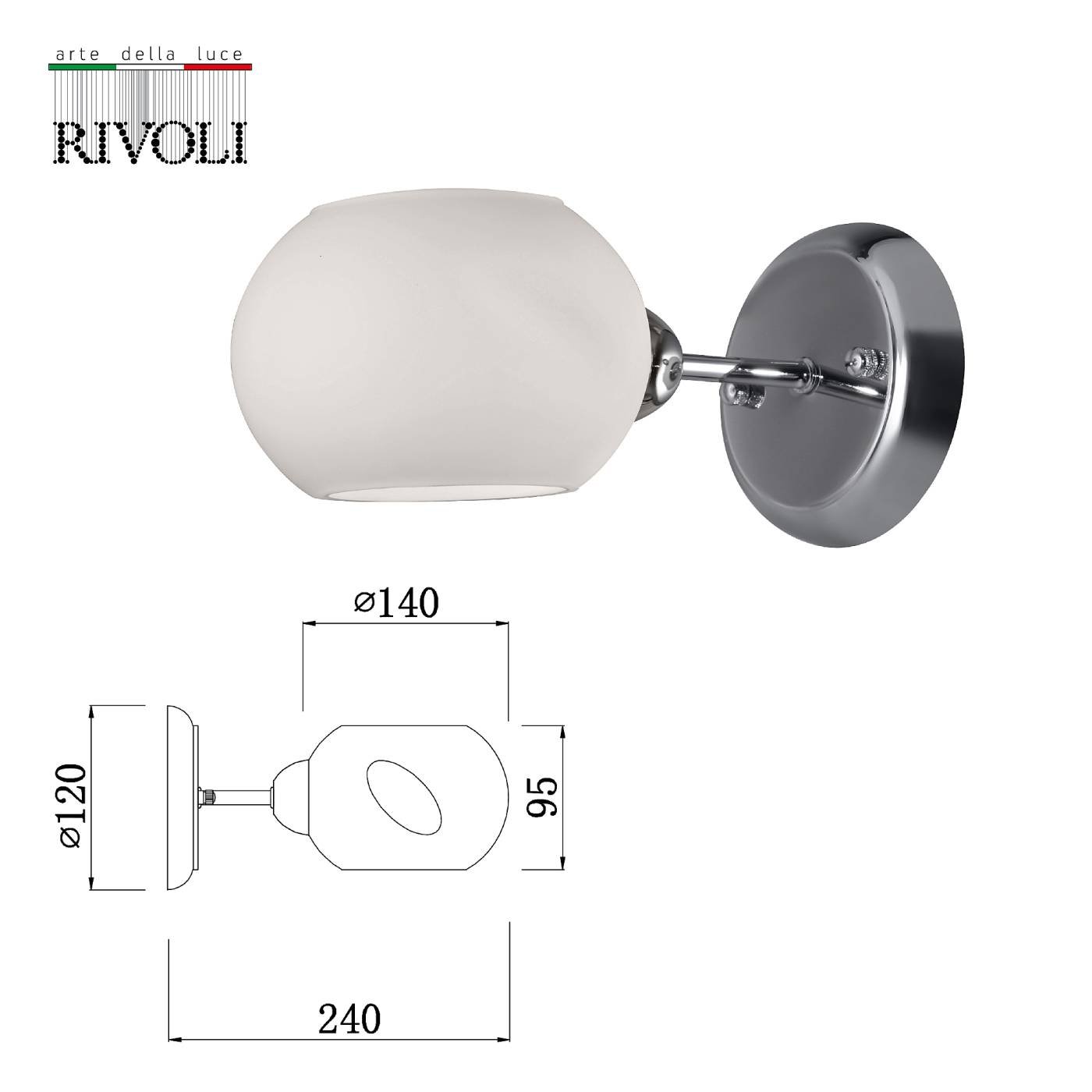 2080-401 Настенное бра Rivoli Doris 2080-401