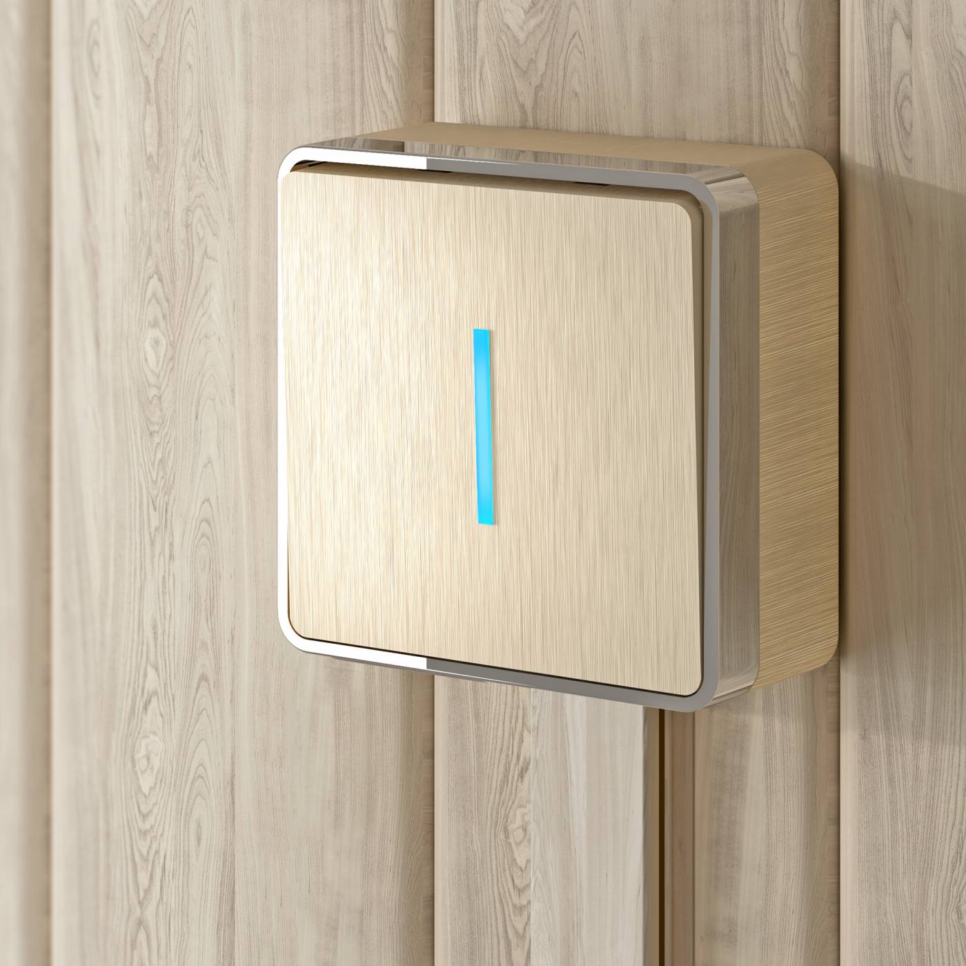 Выключатель Werkel W5010110/ Выключатель одноклавишный с подсветкой Gallant (шампань рифленый)