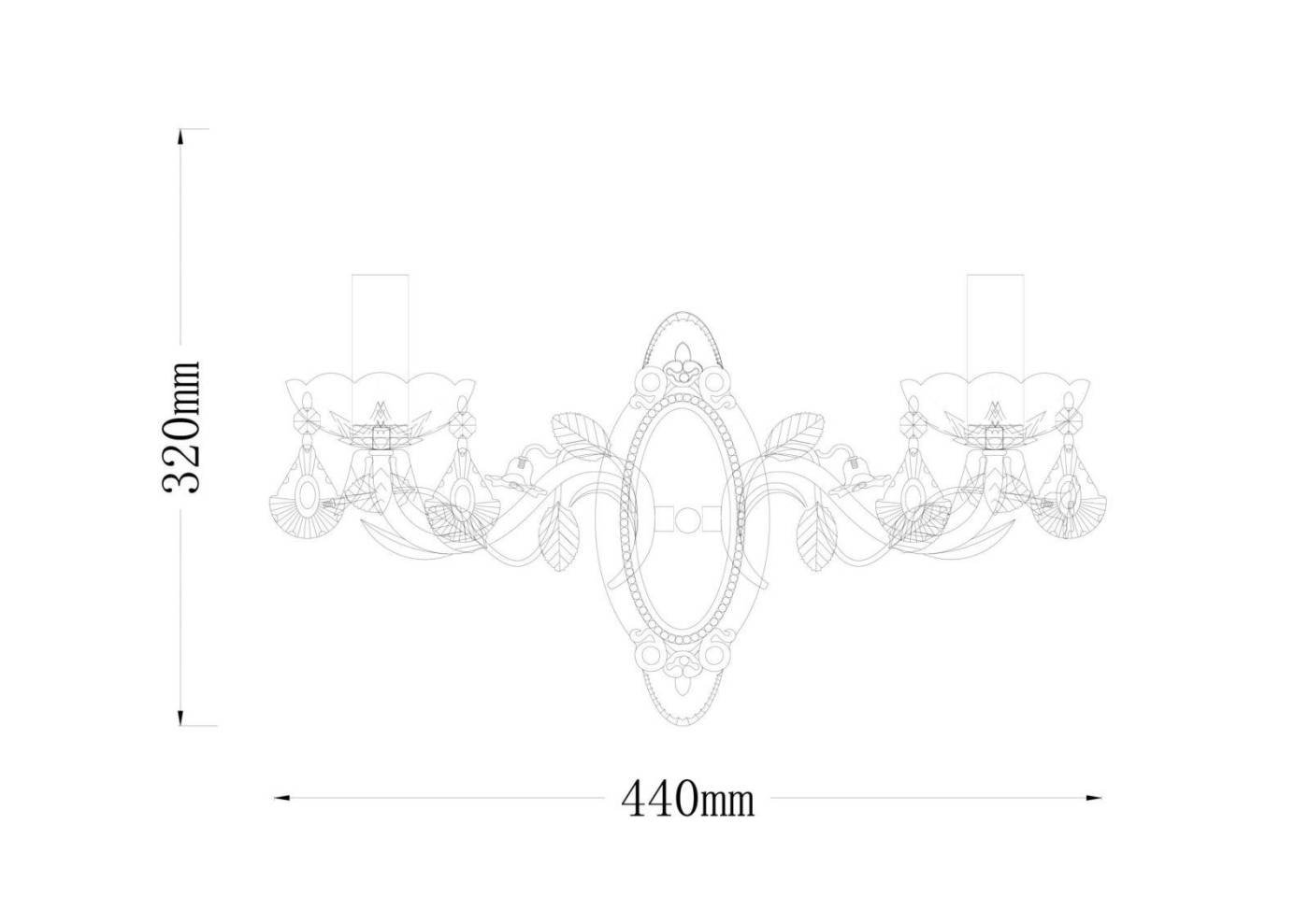 Fiori di rose W1770.2 Бра с цветочками Fiori di rose Fiori di rose W1770.2 Lucia Tucci