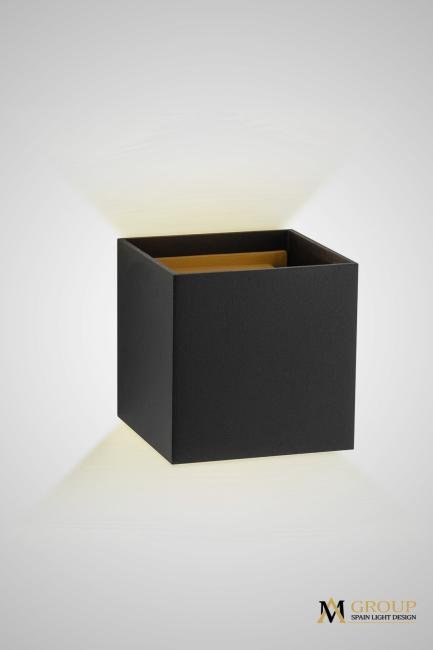 Настенный светильник AM Group Am11 AM112-2X5W-BK+GD