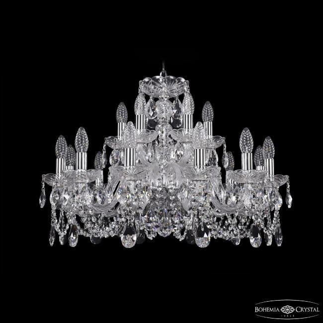 1402/12+6/240 Ni Подвесная хрустальная люстра 1402 Bohemia 1402/12+6/240 Ni