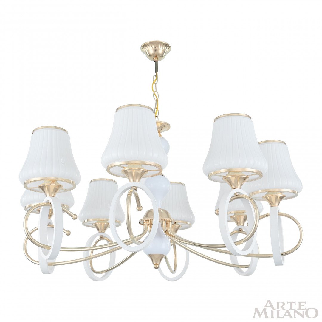 302387/8 Wh/Gd Подвесная люстра Arte Milano Florentia-2387 302387/8 Wh/Gd