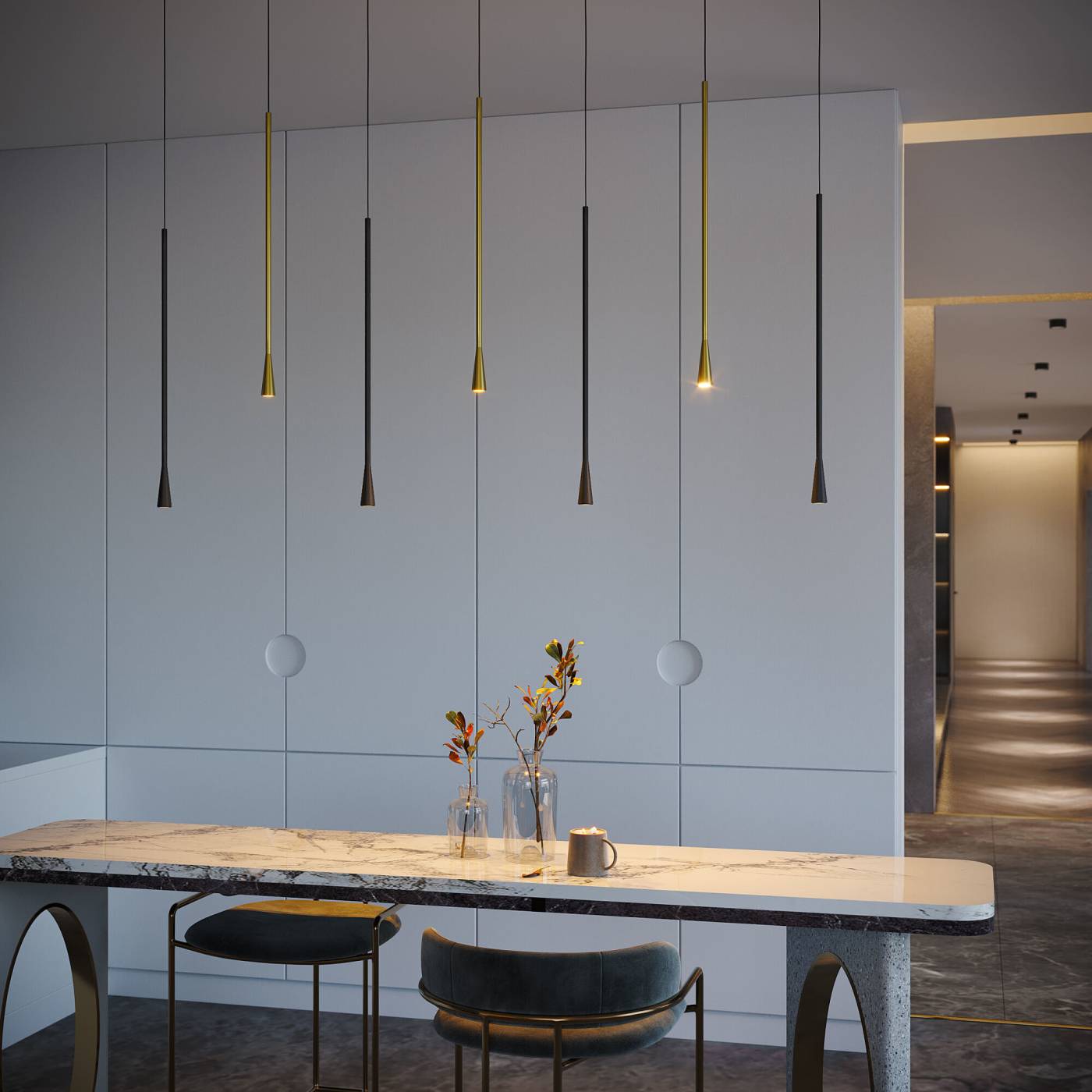 Светильник подвесной Elektrostandard Vist 50312 LED 7W 3000K черный