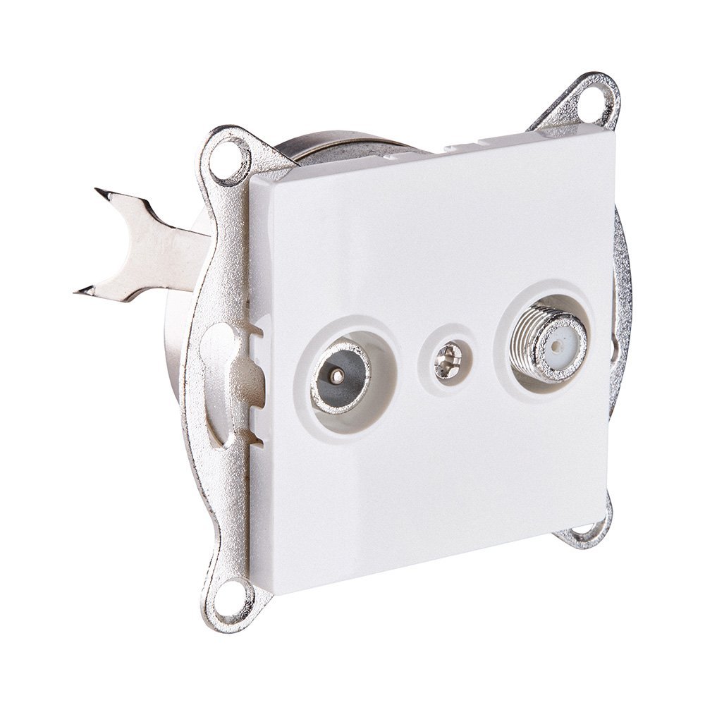 REA-035WH Розетка двойная TV (мама) + спутниковая SAT, белый Kollinger REA-035WH для Aspekt, Eleganz, Reflex