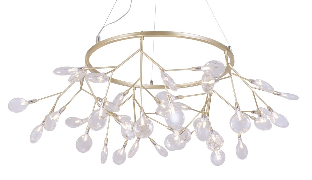 EVITA SP45 D GOLD/TRANSPARENT Подвесная люстра Crystal Lux Evita EVITA SP45 D GOLD/TRANSPARENT