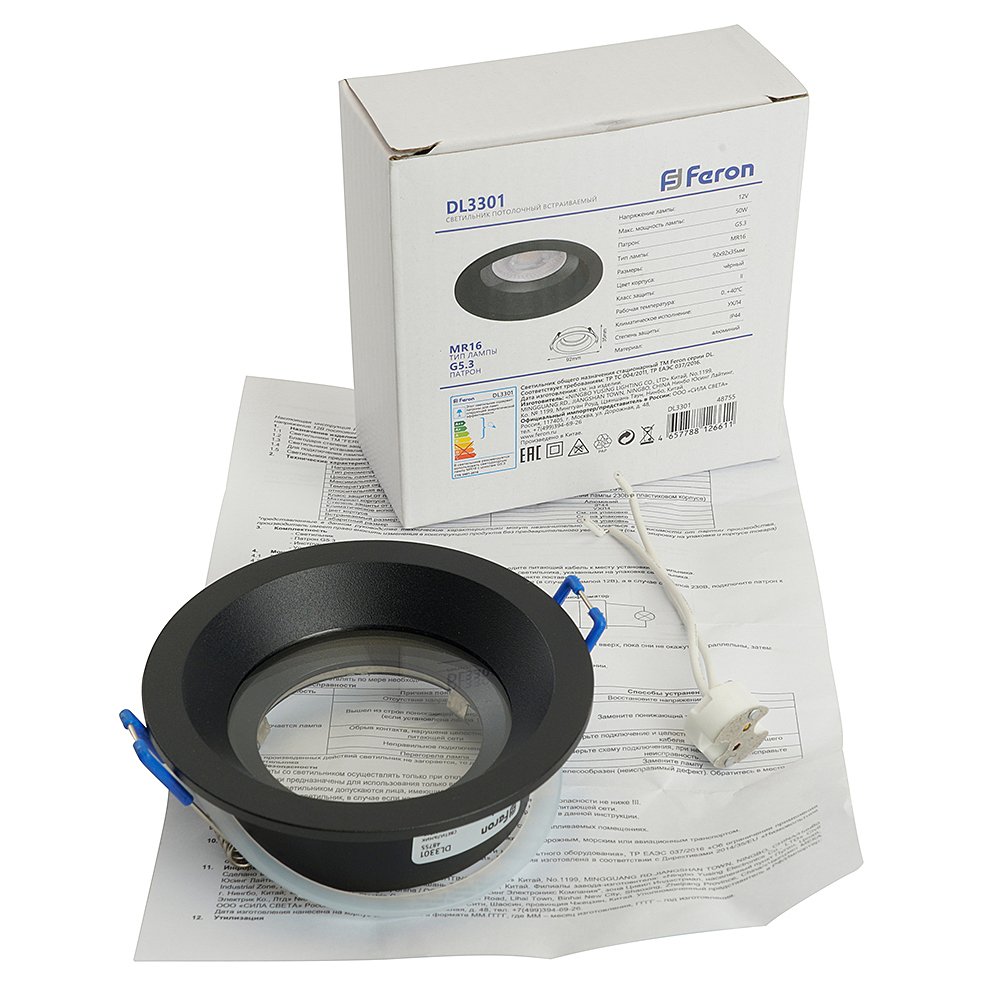 48755 Встраиваемый светильник Feron DL3301 48755