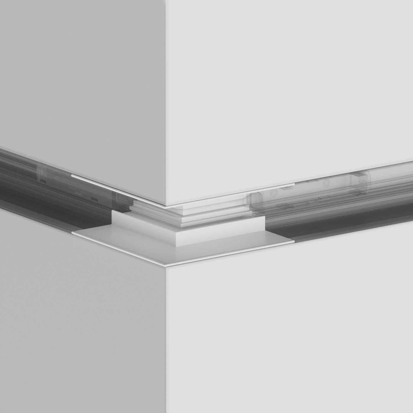 Угловой внешний коннектор для встраиваемого магнитного шинопровода Maytoni Accessories for tracks TRA004OCL-22W