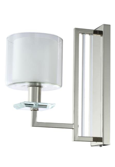 NICOLAS AP1 NICKEL/WHITE Настенное бра Crystal Lux Nicolas NICOLAS AP1 NICKEL/WHITE