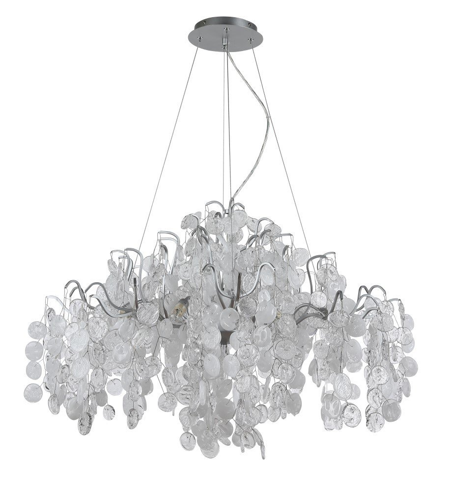 TENERIFE SP9 SILVER Подвесная хрустальная люстра Tenerife Crystal Lux TENERIFE SP9 SILVER