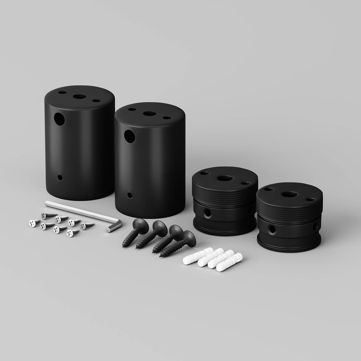 Набор для двухстороннего накладного монтажа Nemo D18 черный Maytoni Круглый 360° 201154