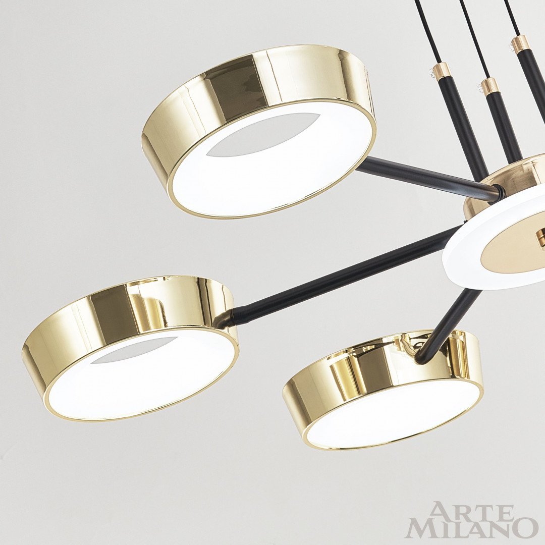 271079/6 BK/GD Подвесная люстра Arte Milano Ferrara71079 271079/6 BK/GD
