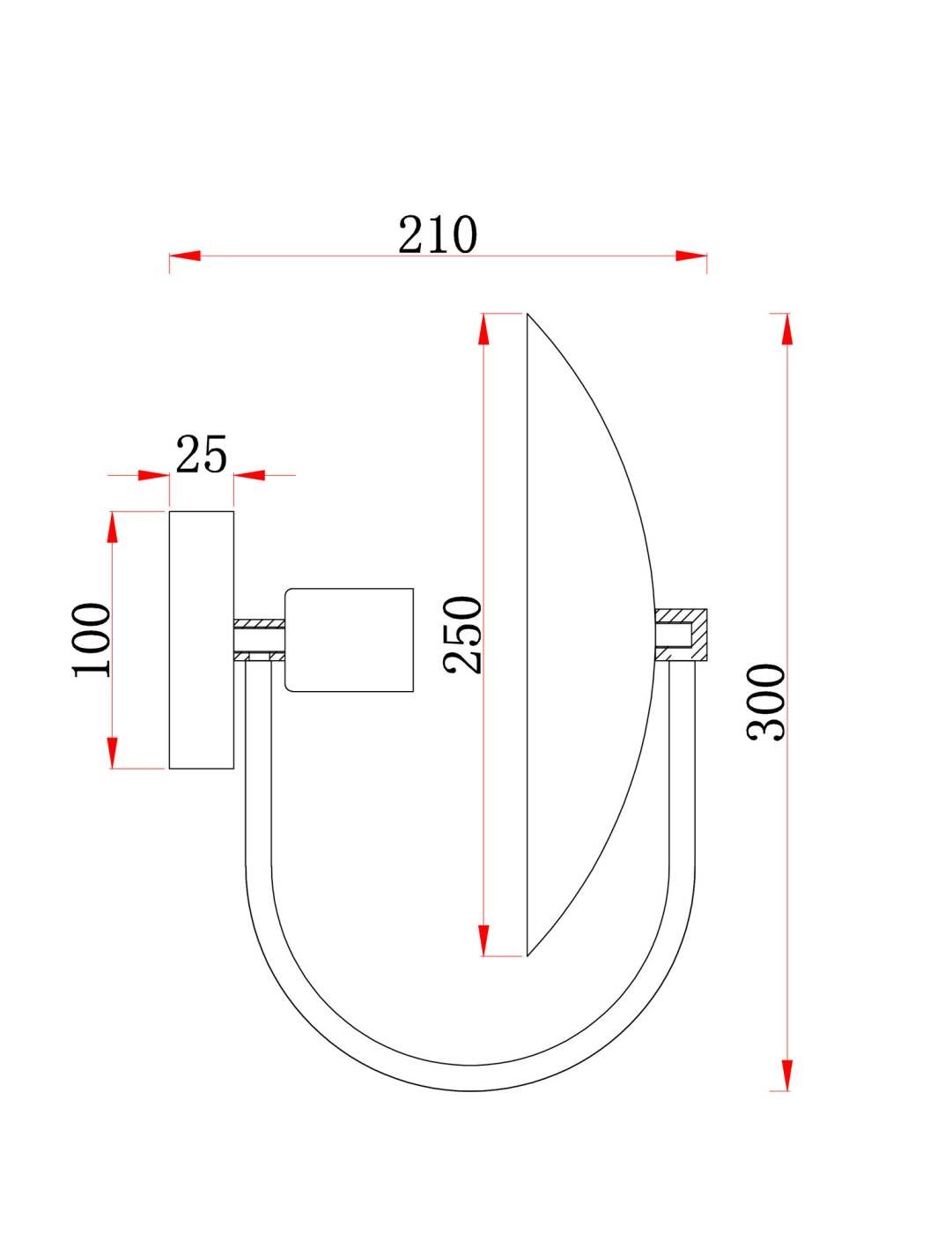 FR5320WL-01B Настенный светильник Эллипс / Ellipse Freya FR5320WL-01B
