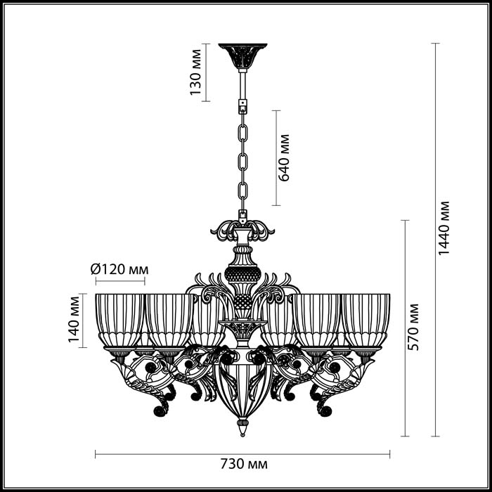 3942/8 Подвесная люстра Odeon Light Capri 3942/8