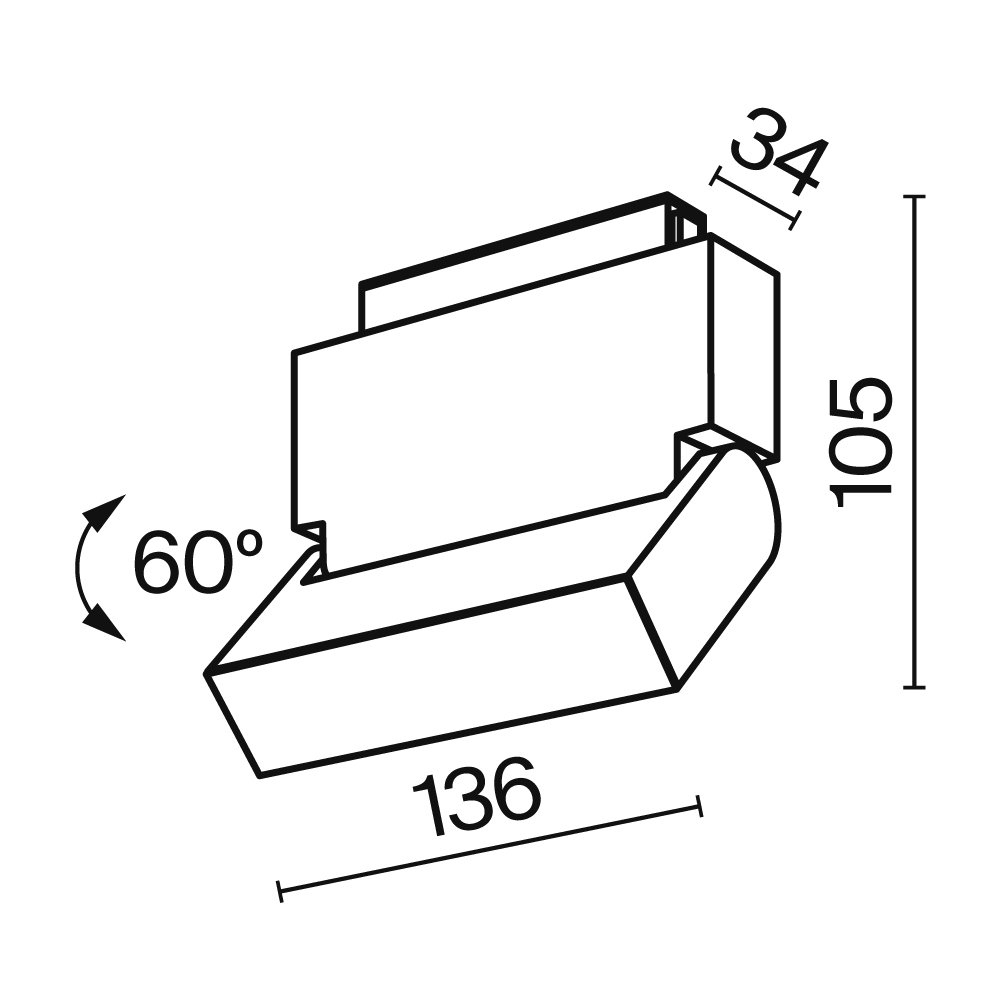 TR013-2-10W4K-B Трековый светильник Maytoni Basis Rot Gravity TR013-2-10W4K-B
