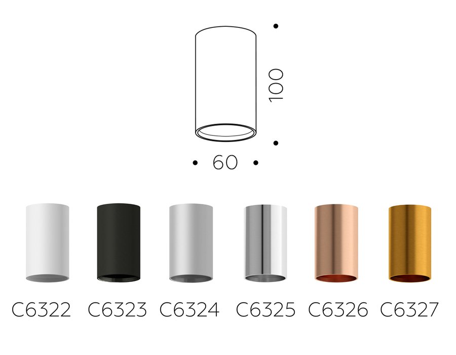 C6327 Корпус светильника накладной для насадок D60mm Ambrella Diy Spot C6327