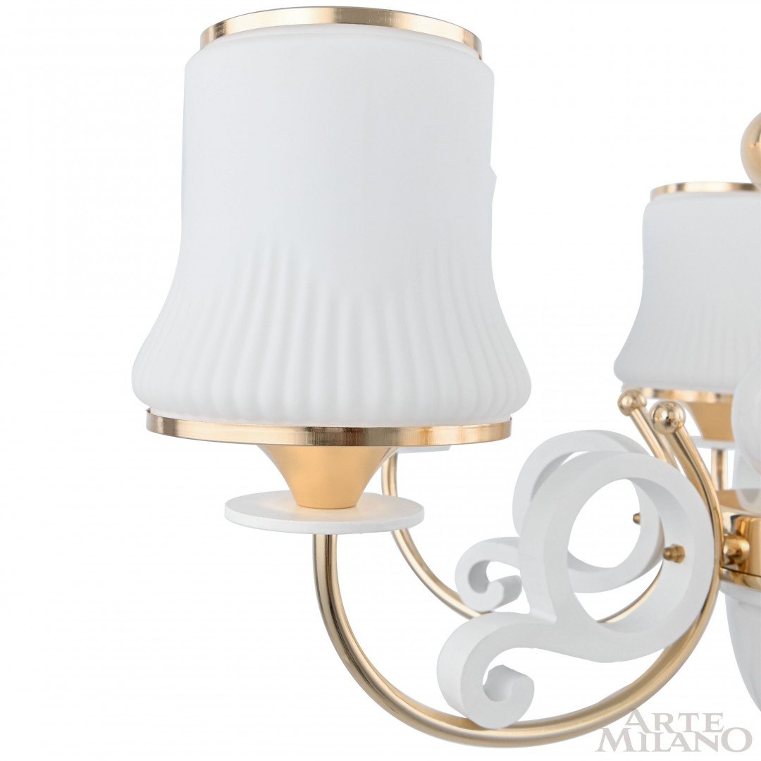 301097/6 Wh/Gd Подвесная люстра Arte Milano Florentia-1097 301097/6 Wh/Gd