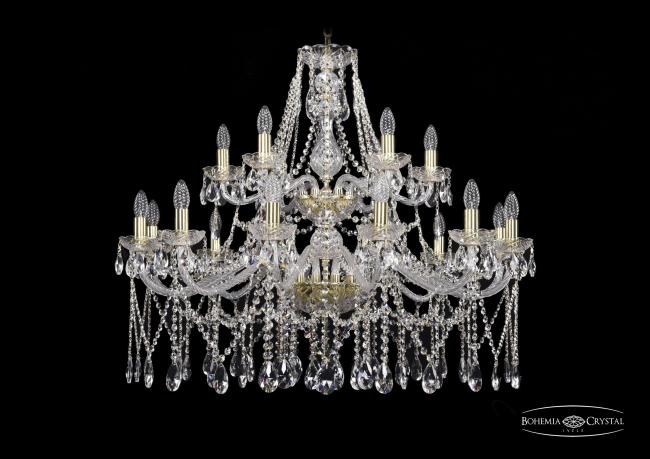 Подвесная хрустальная люстра 1413 Bohemia 1413/12+6/360/2d G